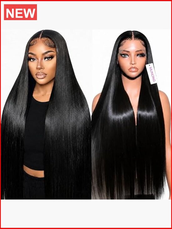 30 Inch 13x6 Lace Front Wigs Human Hair 200% Density Pre Plucked Straight Lace main image 4